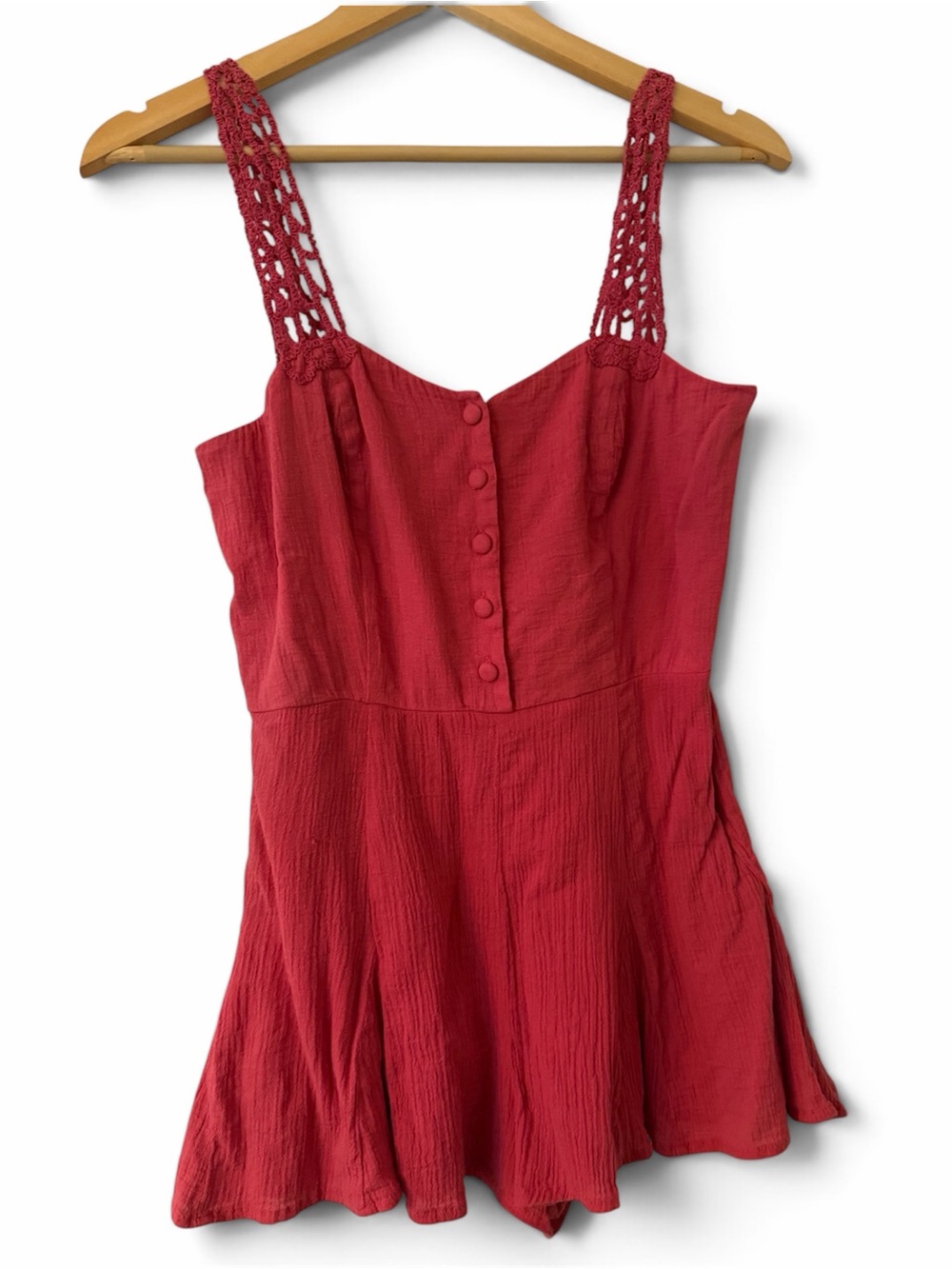Urban Outfitters by Peter Jensen Crochet Romper Sz M